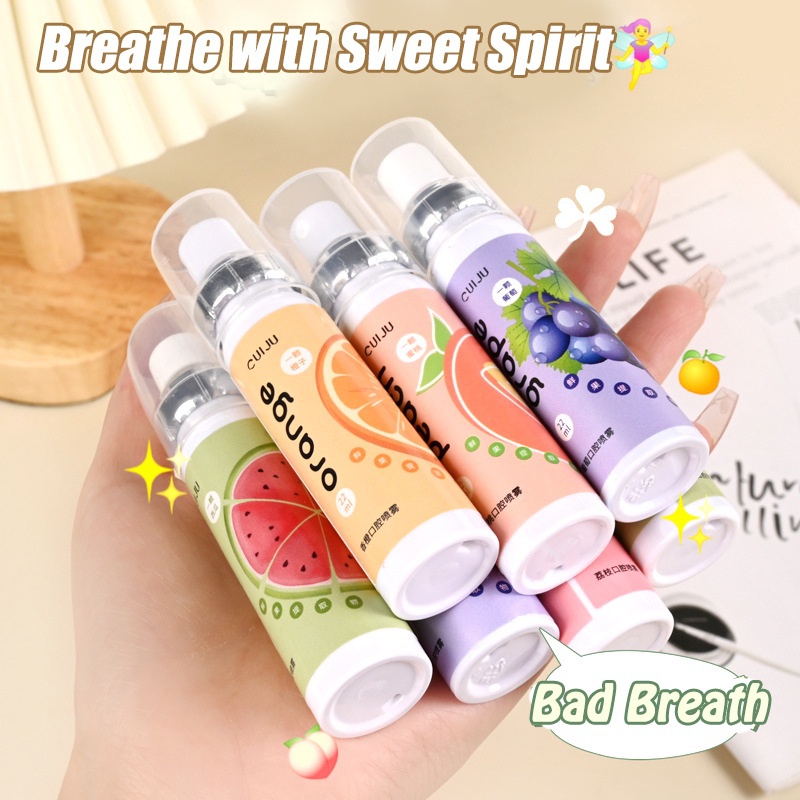 Cuiju Bình Xịt Miệng tươi Miệng điên bình xịt miệng sạch, trái cây fe7u