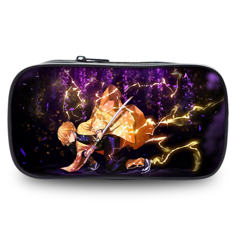 Túi Đựng Bút Có Khóa Kéo Họa Tiết Demon Slayer Sáng Tạo