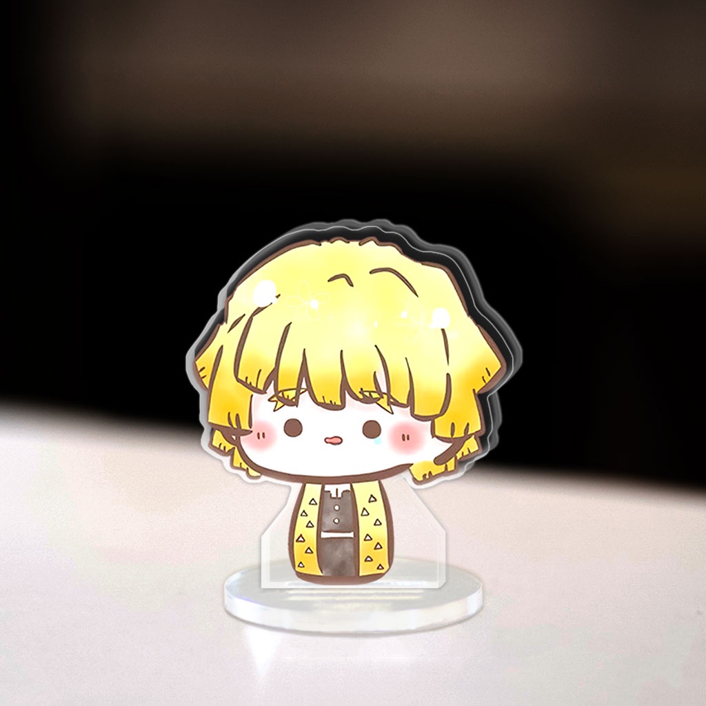 Mô hình Mini Demon Slayers Tanjiro Nezuko Standee Chibi Anime Manga Kimetsu no Yaiba trang trí góc học tập cao 3cm