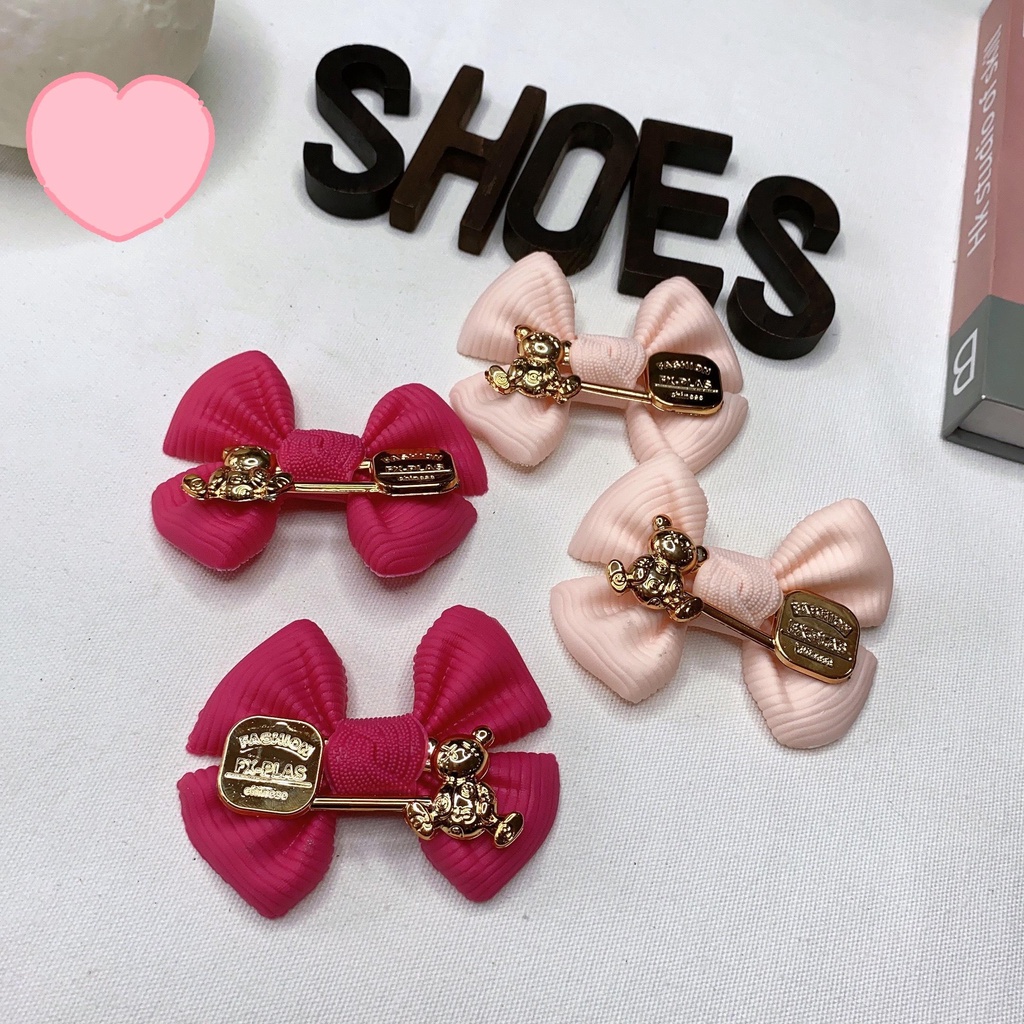 SKA4   - Sticker, nơ Gấu mới nhiều màu hồng dễ thương