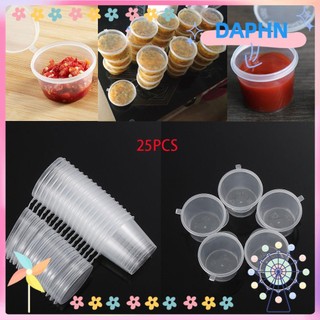 25 Hộp nhựa đựng màu / đồ ăn mang đi dùng một lần / tái sử dụng có nắp đậy dạng bản lề 
