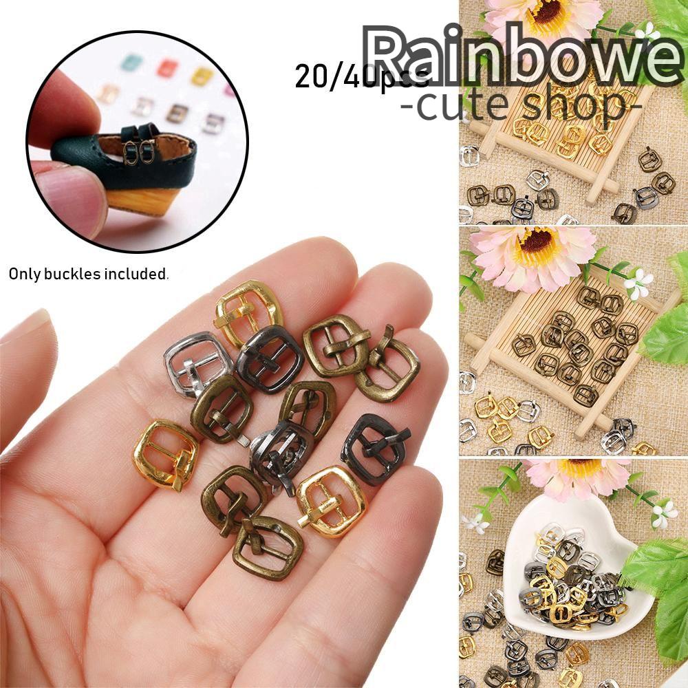 Bộ 20/40 nút thắt lưng mini 7mm 4 màu chất lượng cao cho búp bê