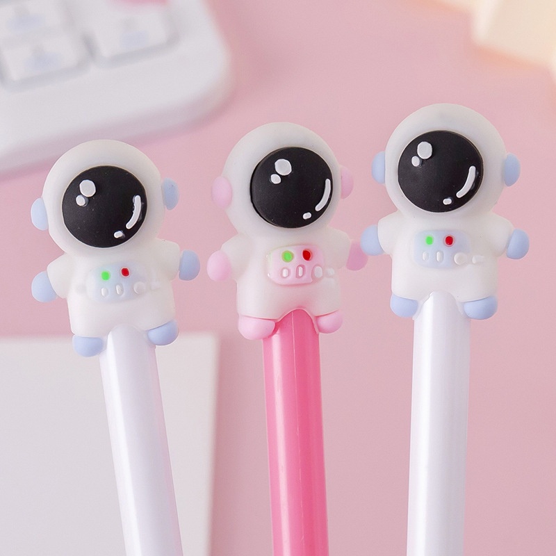 Bút Mực Gel Ngòi 0.5mm Họa Tiết Phi Hành Gia Hoạt Hình Dễ Thương Cho Bé