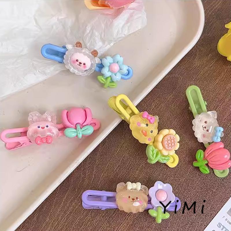 Kẹp Tóc Mái Hình Hoa Nhiều Màu Sắc Dễ Thương Cho Nữ