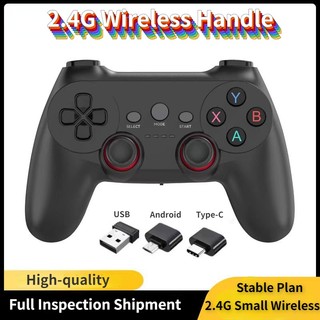 Tay cầm điều khiển chơi game không dây 2.4ghz đầu cắm usb cho pc android tv box