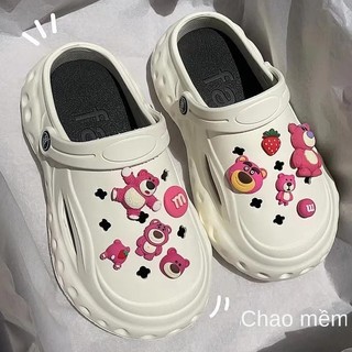 Giày sandal đế mềm thiết kế đục lỗ thời trang đi biển mùa hè cho nữ d18q