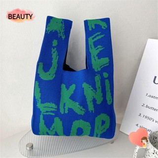 Beauty knit handbag women small handmade tote bag