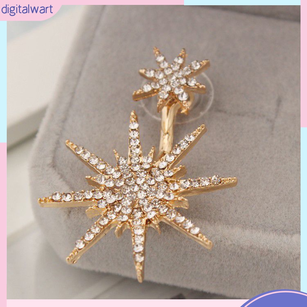 1 Bông Tai Hình Hoa Tuyết Đính Đá Toàn Diện Dành Cho Nữ