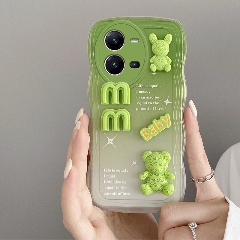 Ốp lưng vivo v25 ốp lưng vivo v25e  Ốp Điện Thoại Đính Búp Bê 3D Màu gradient Cho vivo v25 case vivo v25e Dễ Thương
