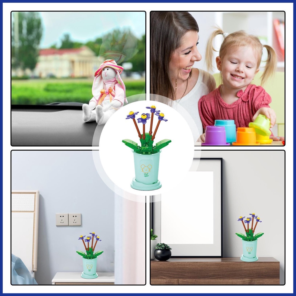 Bộ Đồ Chơi Lắp Ráp Hình Bông Hoa Nhiều Màu Sắc Đa Năng An Toàn Cho Bé Trai