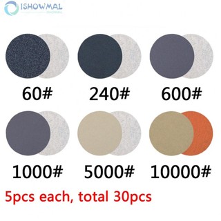 Bộ 30 giấy nhám tròn 2inch 60 / 240 / 600 / 1000 / 5000 / 10000 grit