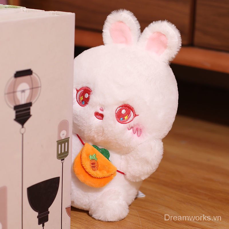 Thú Nhồi Bông Hình Thỏ Trắng Dễ Thương 25CM búp bê nhồi bông