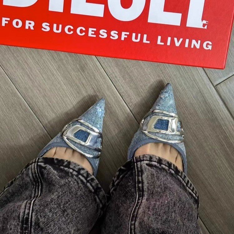 Giày Cao Gót Mũi Nhọn Thời Trang Dành Cho Nữ / Size 34-39