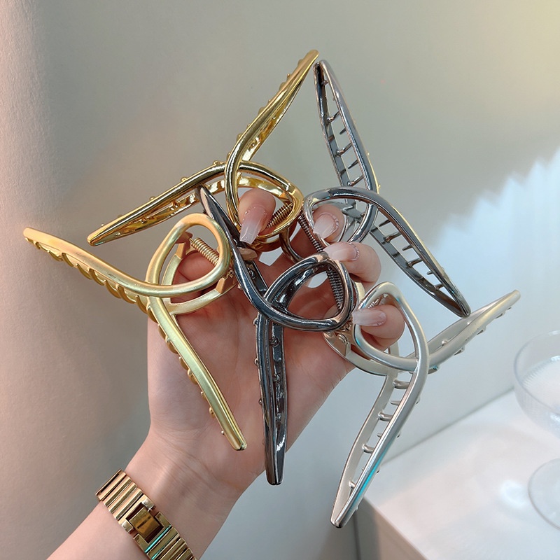 Kẹp Tóc Kim Loại Hình Thánh Giá Thời Trang Hàn Quốc 14cm