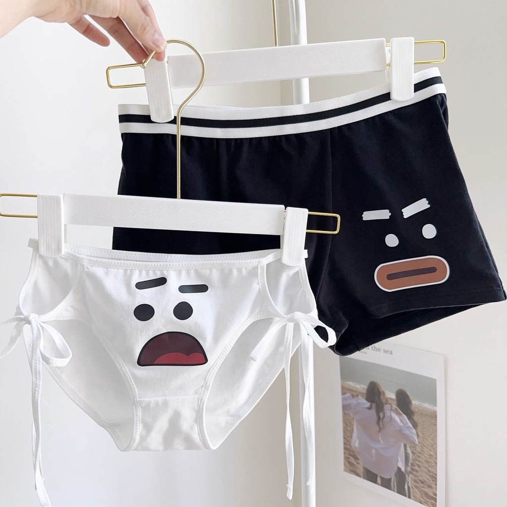 Hoạt Hình Quần Lót Hoạ Tiết Mặt Cười Vui Nhộn Cho Cặp Đôi