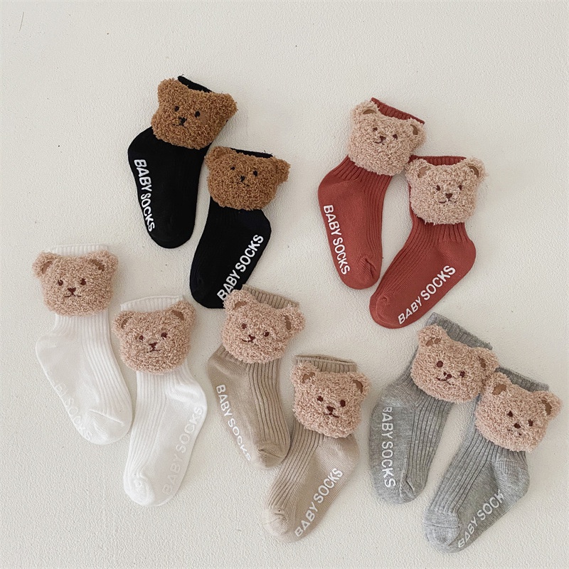 Vớ Cotton Mềm Chống Trượt In Họa Tiết Hoạt Hình Động Vật Dễ Thương Thời Trang Thu Đông Cho Bé Trai Và Gái