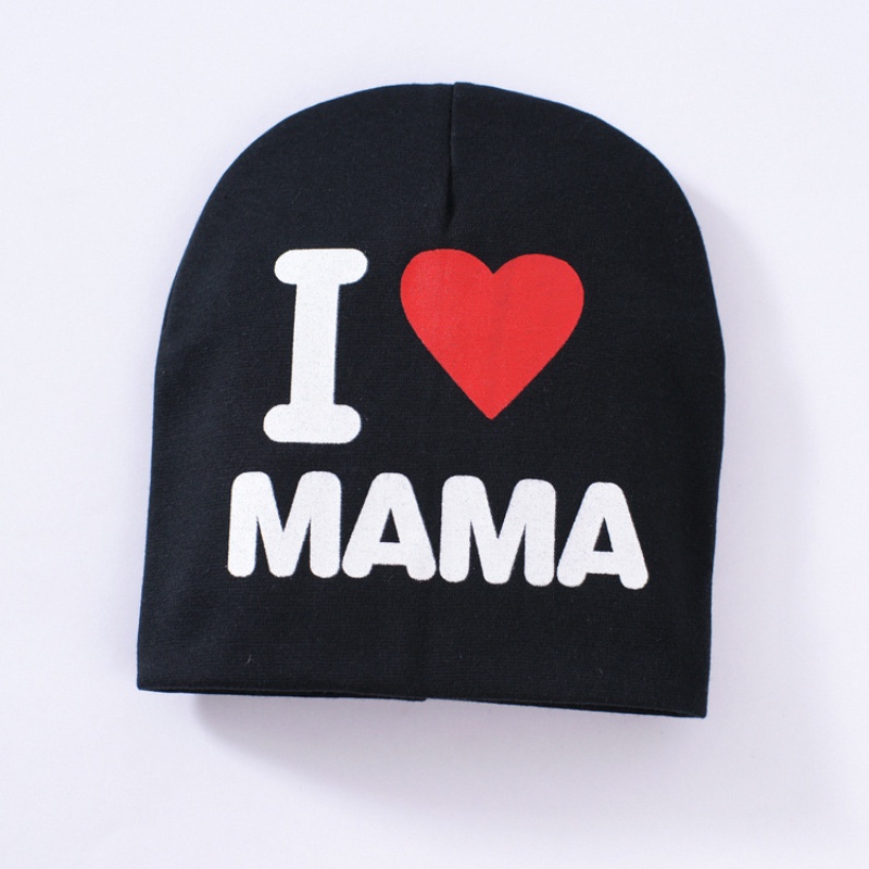 Mũ Trùm Đầu In Chữ I Love PAPA MAMA Dễ Thương Cho Bé