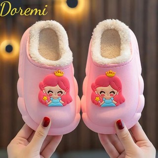 Doremi giày bông trẻ em giày ấm áp cho bé gái Dép công chúa sành điệu