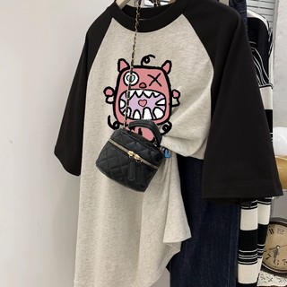 Áo Thun 100% Cotton Tay Ngắn Cổ Tròn Dáng Rộng In Họa Tiết Thời Trang Mẫu Mới 2023