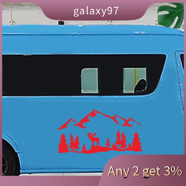 Miếng Dán Trang Trí Thân Xe Hơi Họa Tiết Rừng Cây / Núi Độc Đáo Cho Rv Camper galaxy D-1414