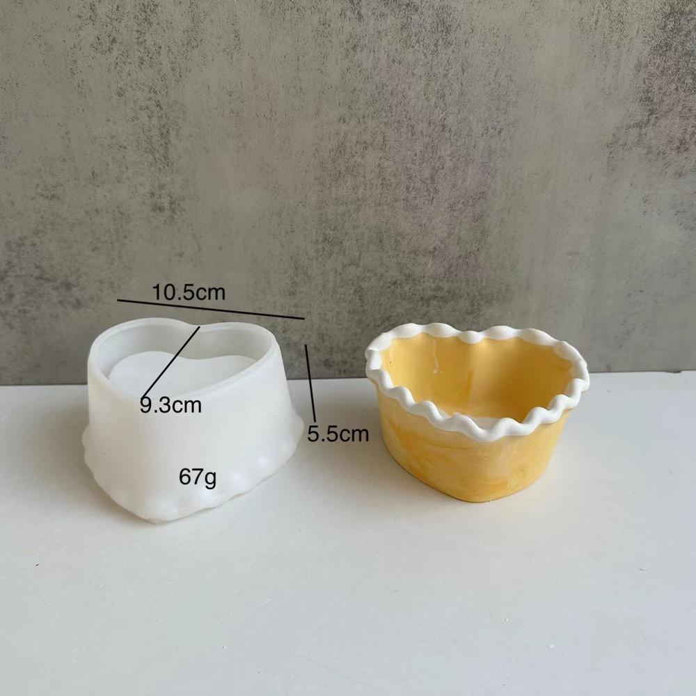 Tự làm đám mây tình yêu hộp lưu trữ khuôn hoa tròn khay lưu trữ khuôn silicone khuôn nến nồi khuôn đĩa thạch cao khuôn nhựa thả keo khuôn