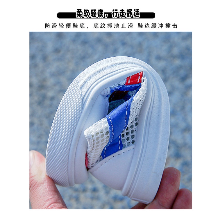 Giày Thể Thao Đế Mềm Phối Lưới Thoáng Khí Thời Trang Mùa Hè 2023 Cho Bé Trai Tiểu Học