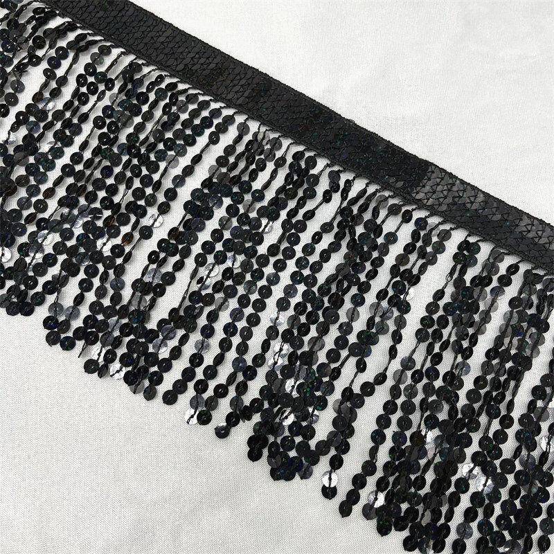 Dây Tua Rua Đính Kim Sa Lấp Lánh 100CM * 15CM Tự Làm Trang Phục Biểu Diễn Sân Khấu