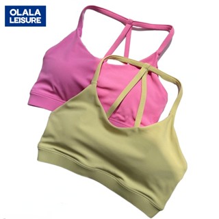 OLALA LEISURE Áo ngực thể thao dây lưng hình tam giác vải mềm mịn tập yoga và thể dục