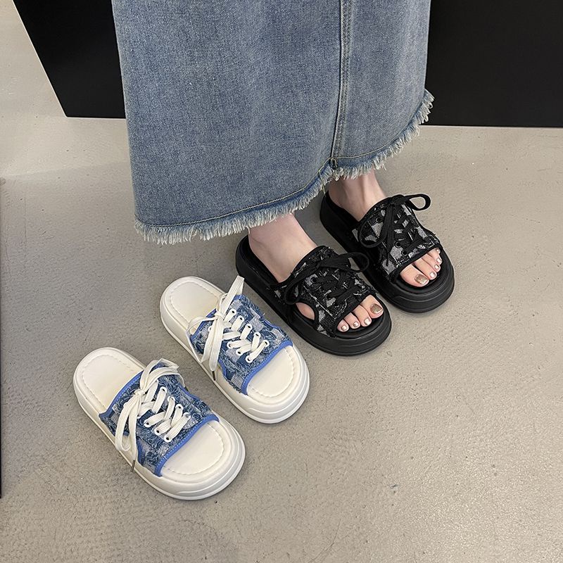 Dép dày đế Sandal Đế Dày Thời Trang Xinh Xắn Dành Cho Nữ