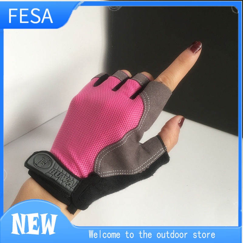 Găng Tay Thể Thao Hở Ngón Chống Trượt Thoáng Khí Dành Cho Nam Và Nữ