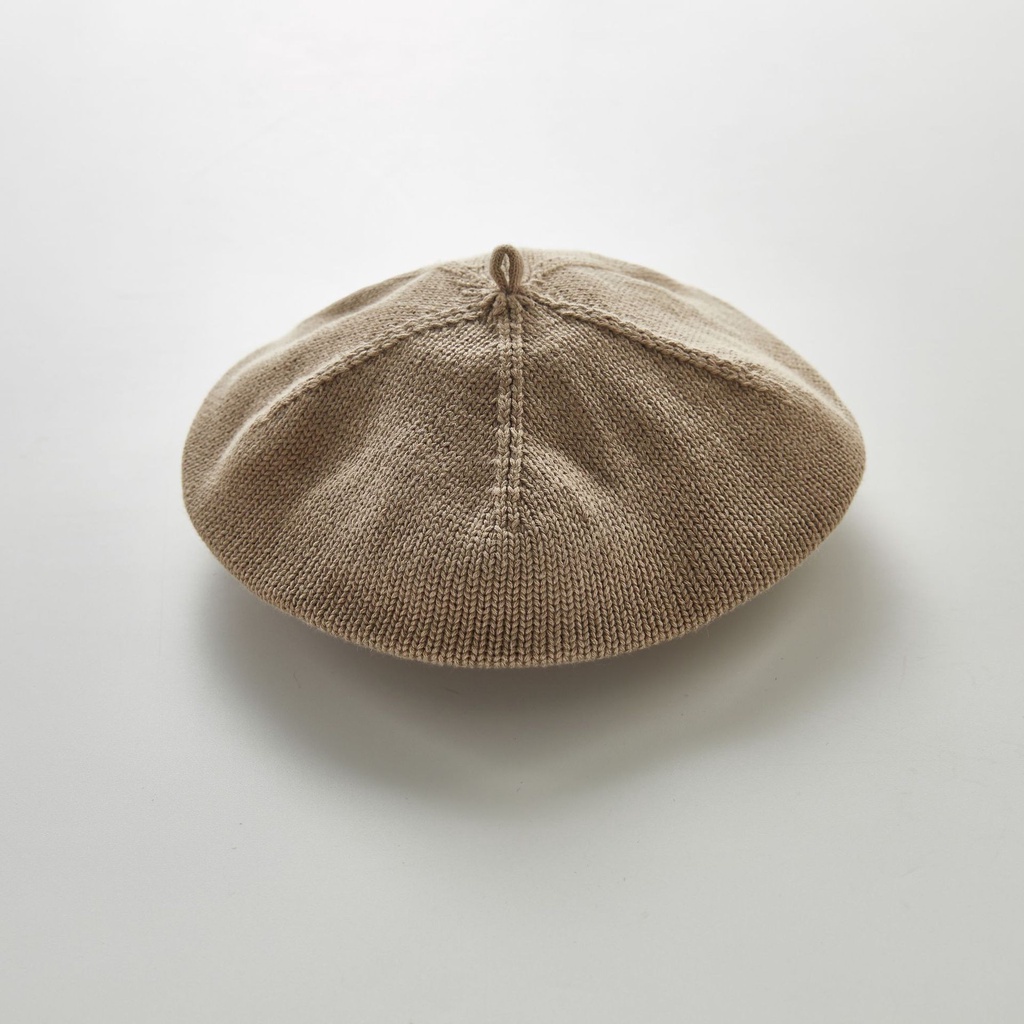 Nón Beret Dệt Kim Thoáng Khí Màu Trơn Thời Trang Hàn Quốc 5RVC