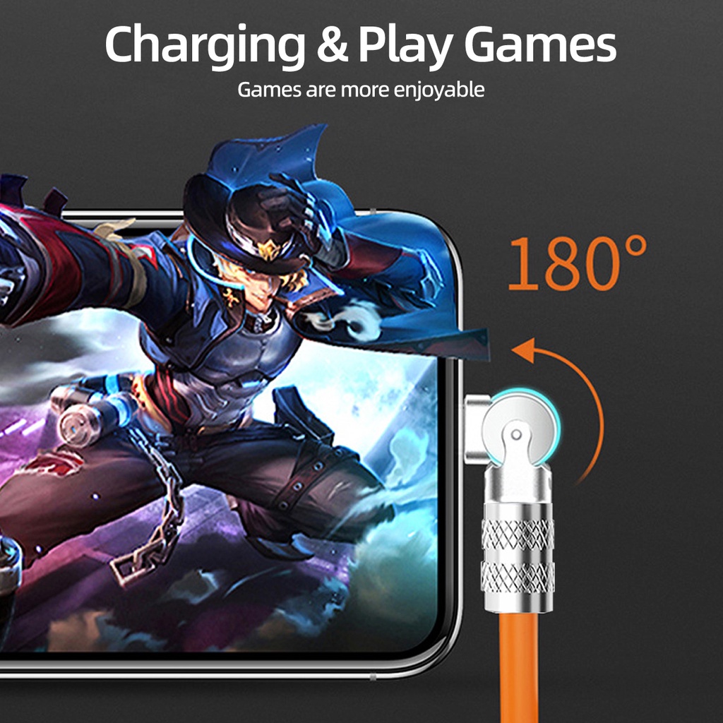 Phụ Kiện Chuyên Dụng Dành Cho Fonken 1800 180° Dây Cáp Sạc Nhanh 120W Cho iOS Samsung Xiaomi 1 / 2M