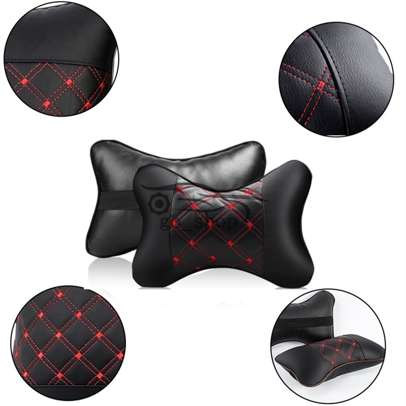 Gối Tựa Đầu Bằng Da PU Thoáng Khí Cho Ghế Ngồi Xe Hơi