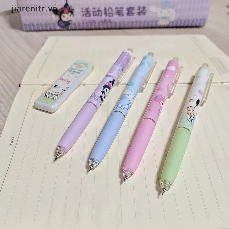 SANRIO 1 set Bút Chì Cơ Tự Động Kèm Lõi Thay Thế hb Họa Tiết Hoạt Hình Dễ Thương Cho Học Sinh