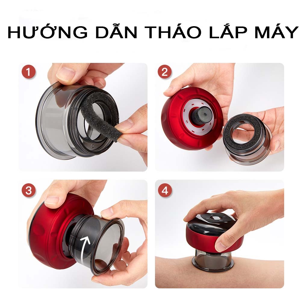Máy Giác Hơi Điện Cầm Tay Thông Minh - SULIFE - Máy Giác Hơi Cạo Gió Mini Cao Cấp - Máy Massage Đa Năng 6 Và 12 Cấp Độ