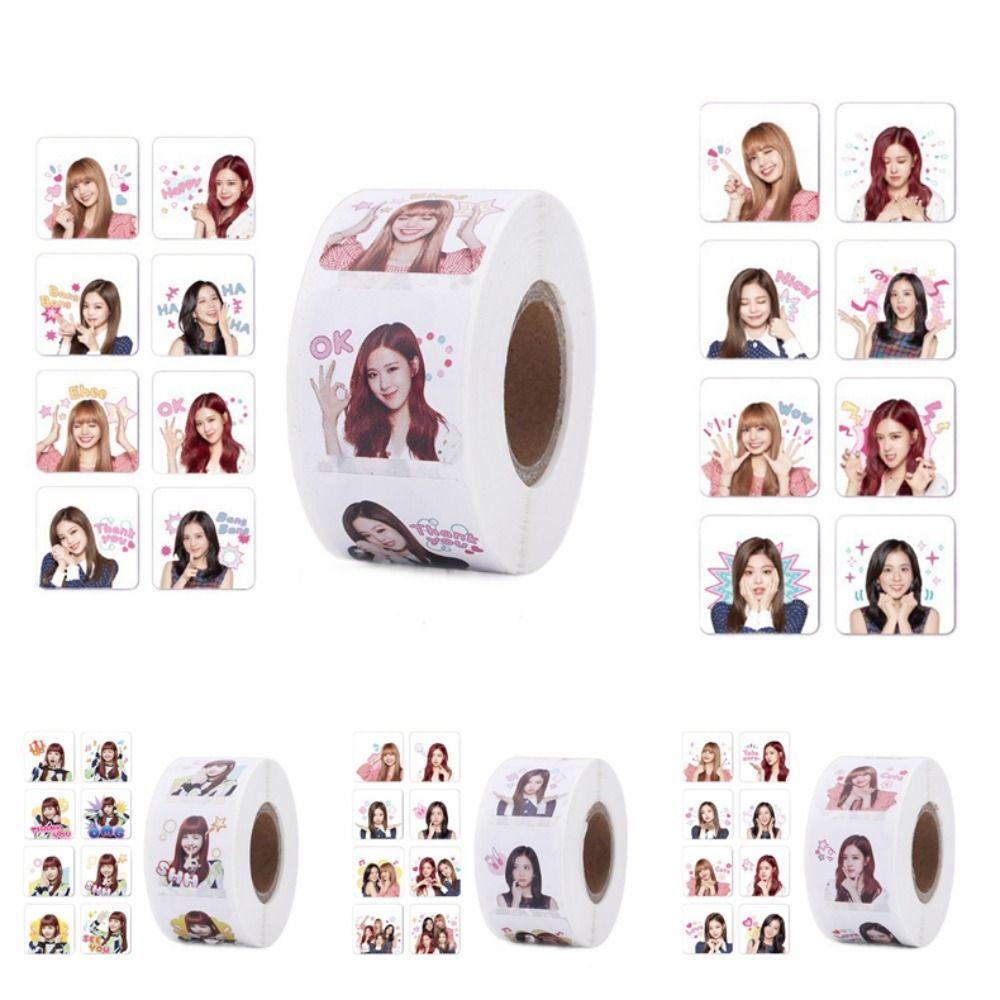 Cuộn 500 Nhãn Dán Trang Trí Hình Nhóm Nhạc Blackpink