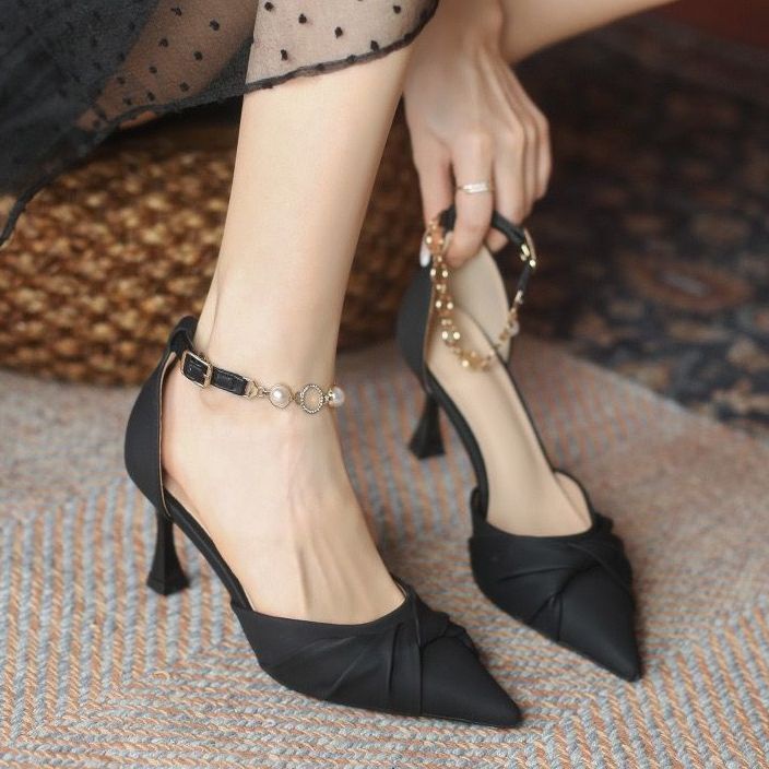 Aès Giày Cao Gót Mũi Nhọn GIÀY SANDAL Thời Trang Mới 2023 Cho Nữ B24G0I8 34Z230821