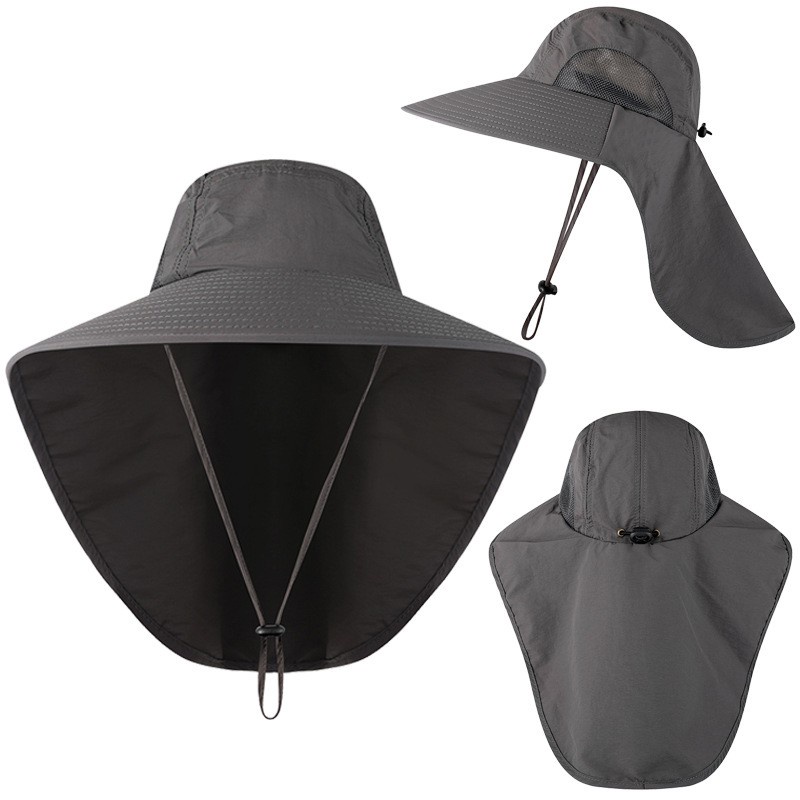 Mũ bucket Vành Rộng Có Tấm Che Phủ Cổ Nhanh Khô Tiện Dụng Khi Đi Câu Cá / Leo Núi