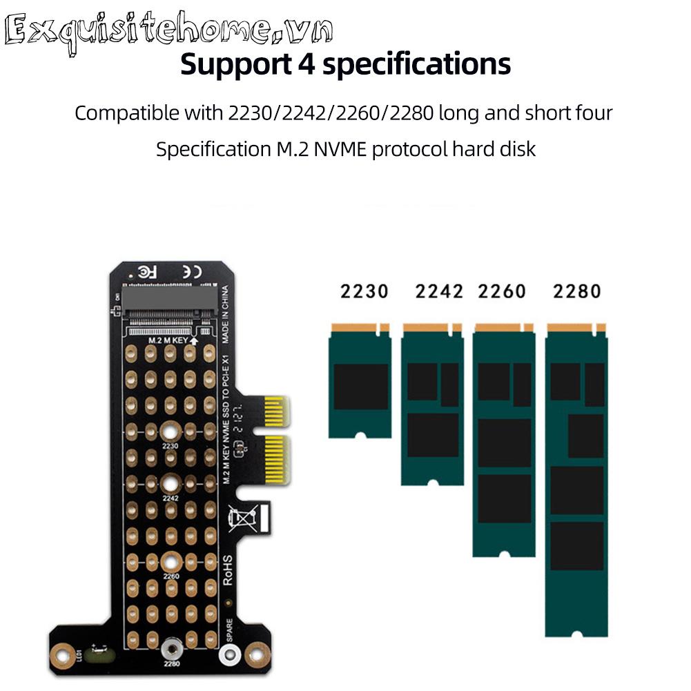 Thẻ chuyển đổi m.2 nvme sang pcie4.0 x1 cho m key m.2 nvme ssd 2230/2242/2260/2280