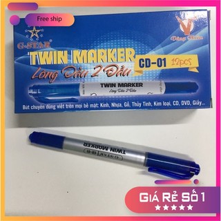 Bút viết lông dầu 2 đầu gstar cd-01