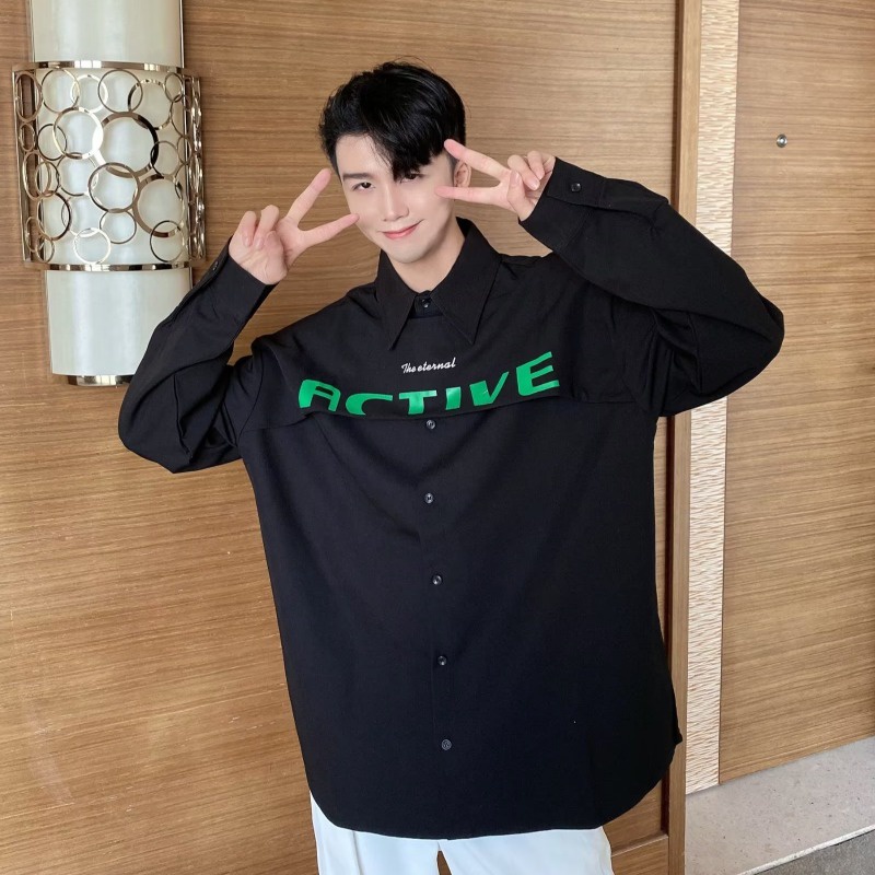 Áo sơ mi tay dài dáng rộng thời trang thịnh hành giới trẻ 2023 cho nam