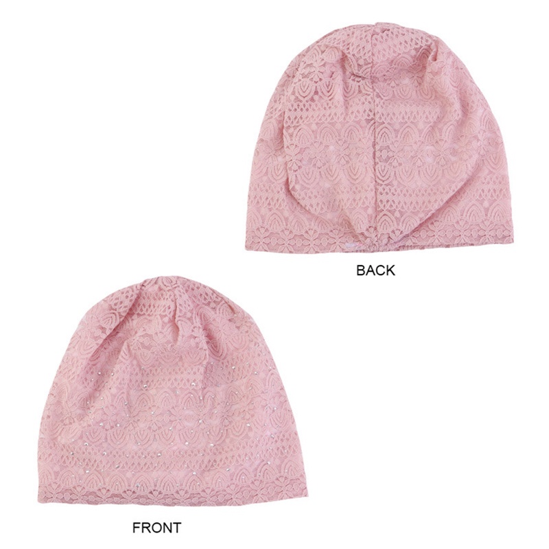 Gdt Mũ Trùm Đầu Vải cotton Mềm Đính Hạt Ngọc Trai Thời Trang Xuân Thu Cho Nữ