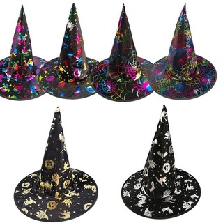 Bữa tiệc mũ phù thủy halloween mũ đồ dùng cho bữa tiệc bronzing mũ phù thủy hóa trang hóa trang mũ phù thủy mũ phù thủy