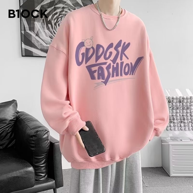 B1OCK Áo sweater nam áo dài tay áo Nỉ siêu rẻ phù hợp nam nữ 2023 NEW BK230807 C90AJBH