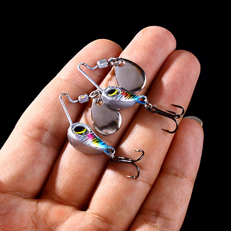 Tgs 1pc 4g 8g mini spinner mồi câu cá wobblers sequin spoon cranks artifical easy shiner vib baits rung cho fly fishing jr