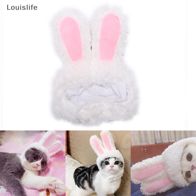 Louislife mèo thỏ tai thỏ mũ thú cưng mèo cosplay trang phục cho mèo nhỏ bữa tiệc wsd