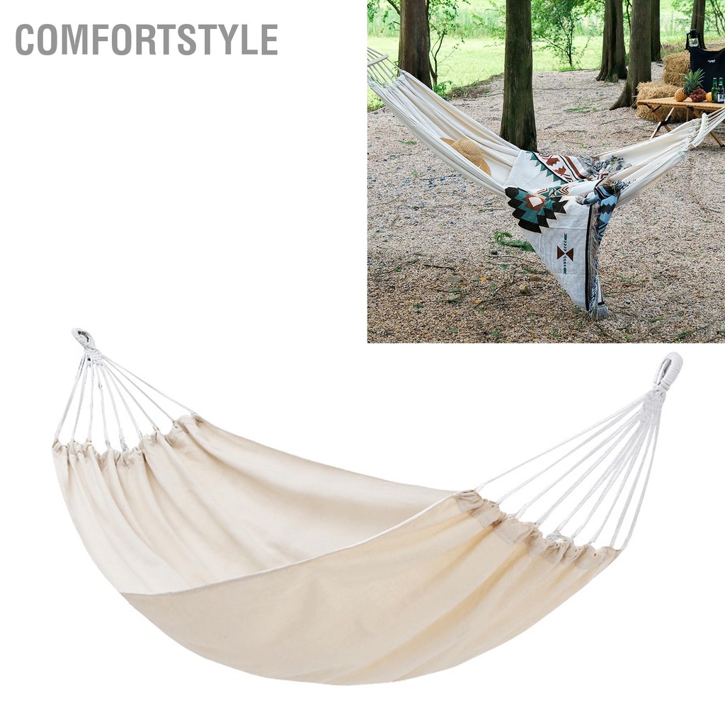 Comfortstyle Ngoài Trời Đu Võng Gia Cố Chống Rollover Trong Nhà Treo Ghế Cho Ký Túc Xá Cắm Trại Mùa Hè Màu Be