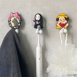 Cartoon toothbrush holder wall-mounted electric toothbrush rack punch-free suction cup toothbrush hanger kệ phòng tắm phụ kiện