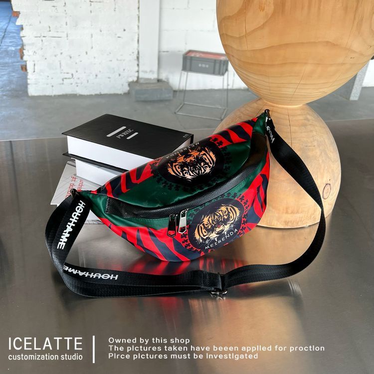 Túi Đeo Chéo Ngực Vải canvas Phong Cách Thể Thao Thời Trang Đường Phố Cá Tính haobing Biqu