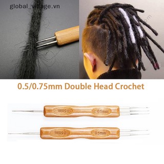[global _ village] Móc tay cầm tre móc đôi dreadlock cho kiểu tóc dreadslock [vn]